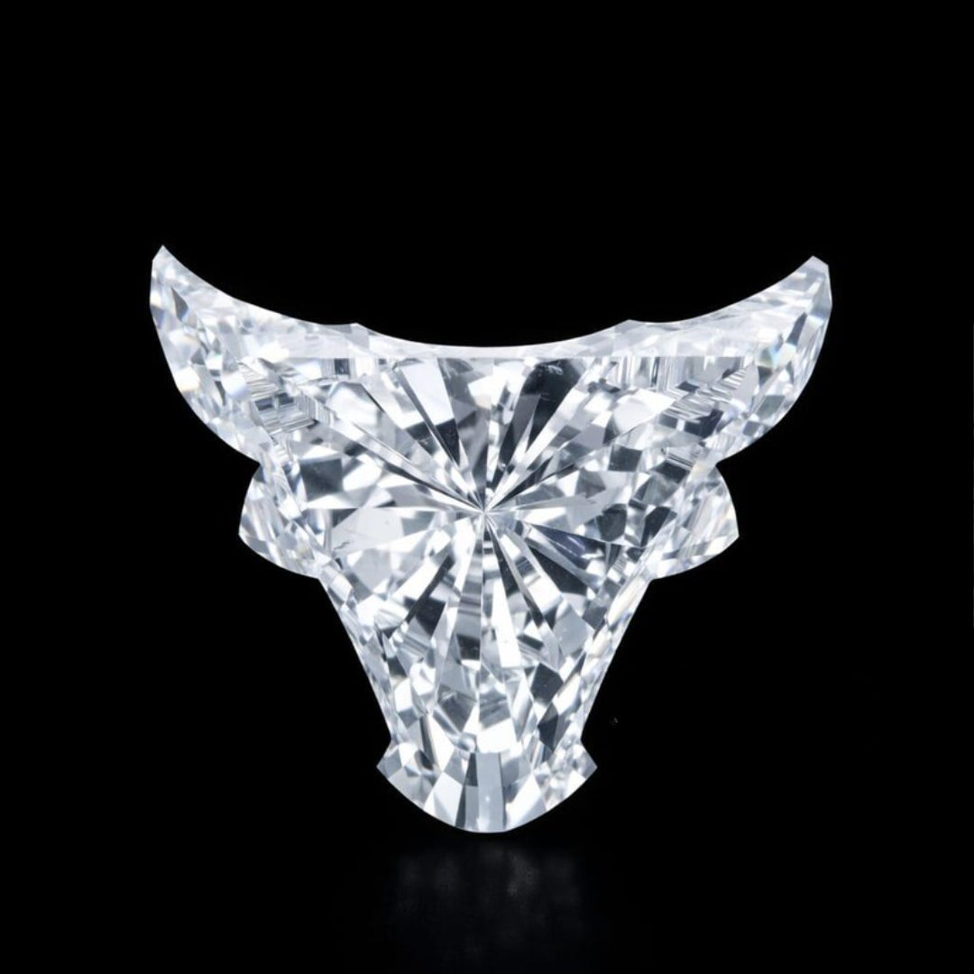 Bull Face Cut Lab Grown Diamond 1.00 CT | Rare Fancy Shape Diamond | VS1 E-F Color | Ethical Loose Diamond